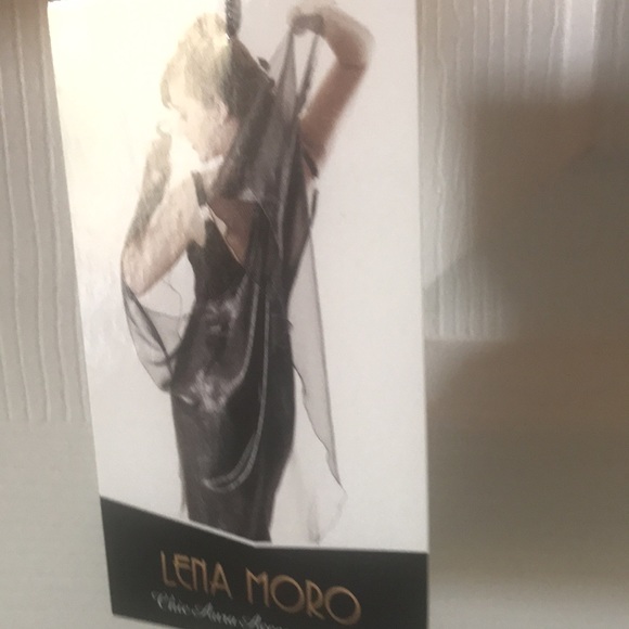 NWT Cascading coral silk flutter scarf. Matches the coral silk evening gown. - Picture 2 of 5